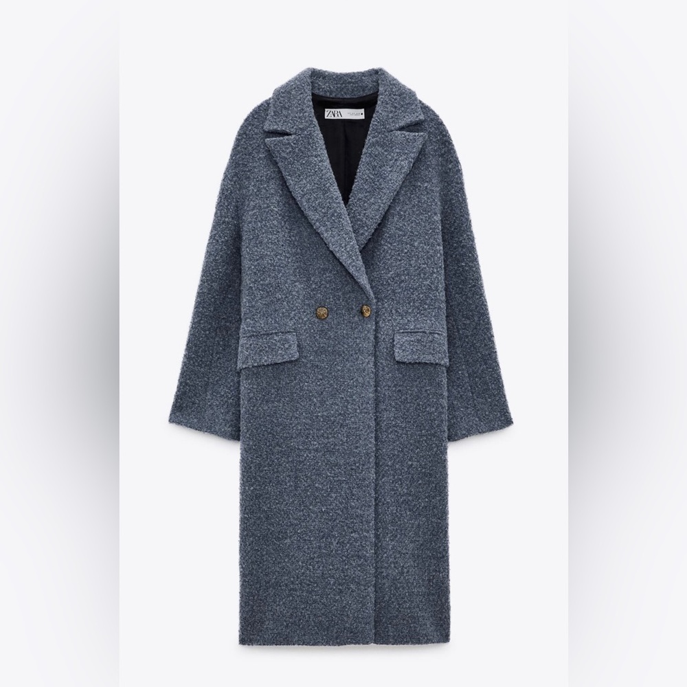 BNWOT Zara TEXTURED WEAVE COAT XS